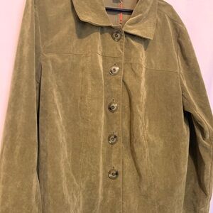 Corduroy Blazer/Jacket/ Top, Soft Natural Green!Granola Girl! Layer or as Jacket